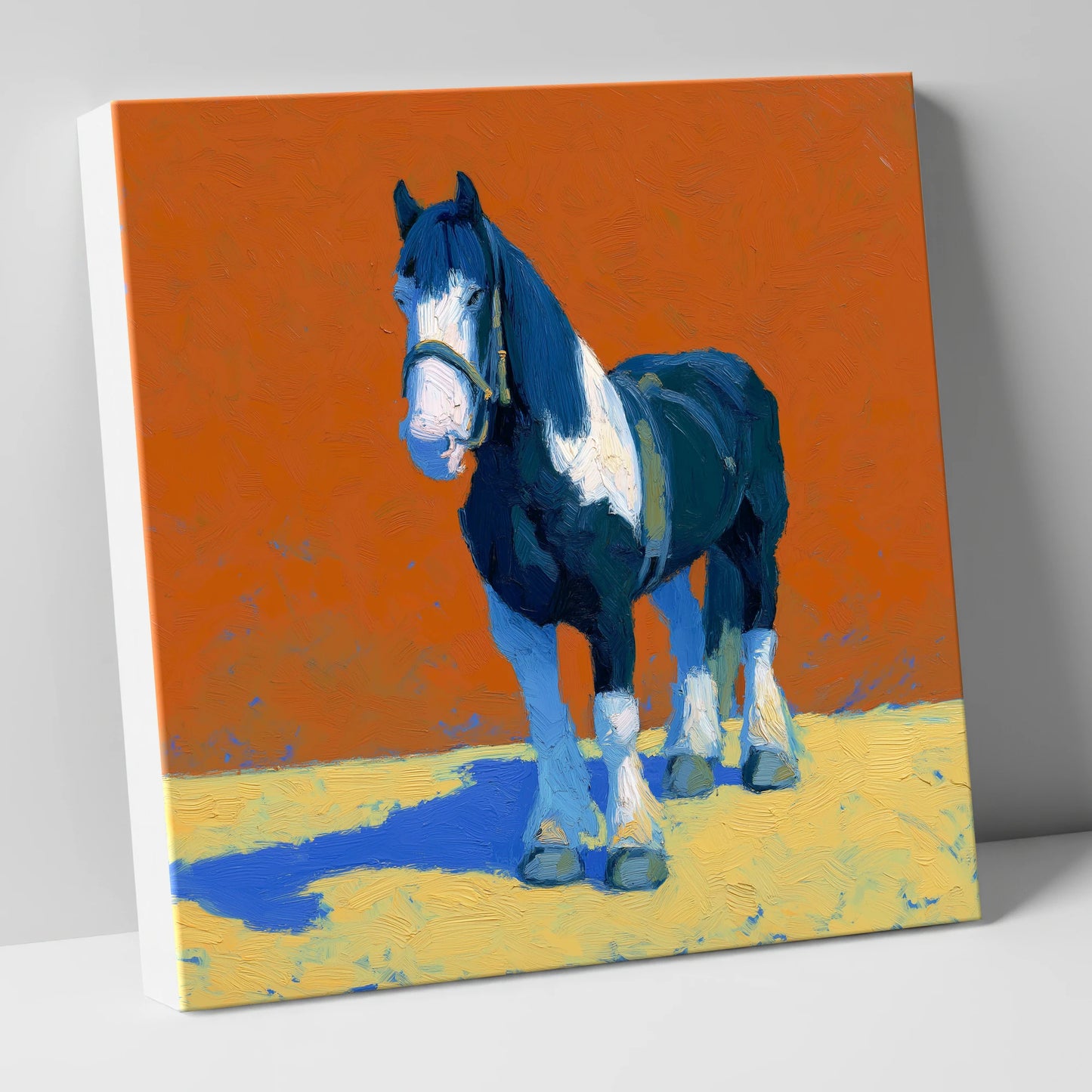 Vibrant Heavy Cob horse breed canvas wall art