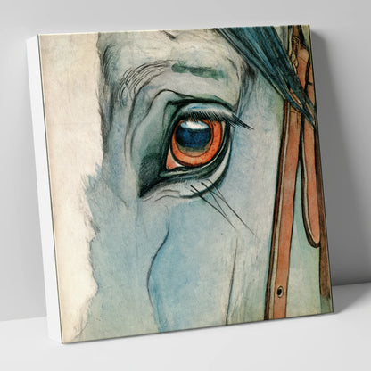The Amber Gaze horse portrait canvas wall art