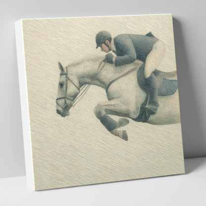 Structured Flight show jumping horse canvas wall art