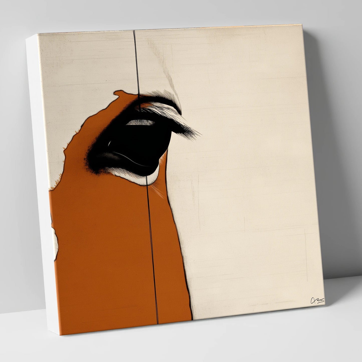 Chestnut In Focus horse portrait canvas wall art