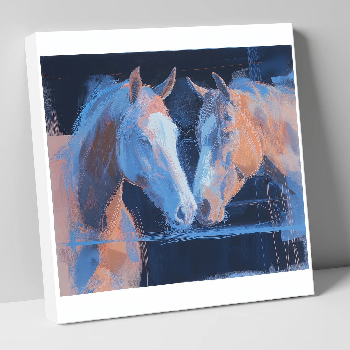 Quiet Communion horse portrait canvas wall art