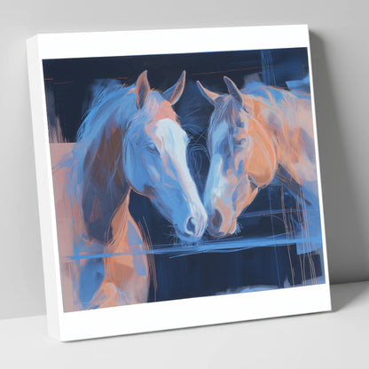Quiet Communion horse portrait canvas wall art