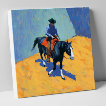 High Noon Arena western horse canvas wall art