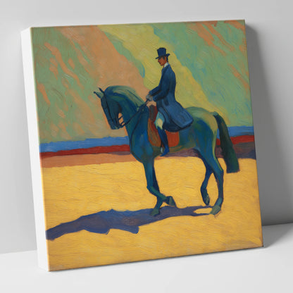 Vivid Dressage Silhouette dressage horse canvas wall art
