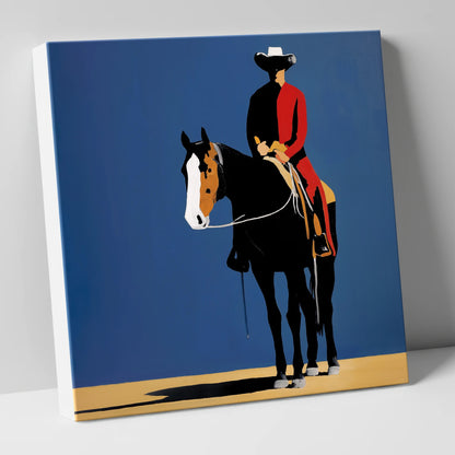 Bold Western Poise western horse canvas wall art