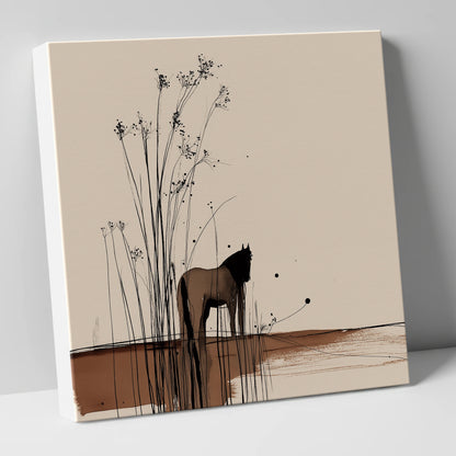 Whispers in the Reeds horse landscape canvas wall art