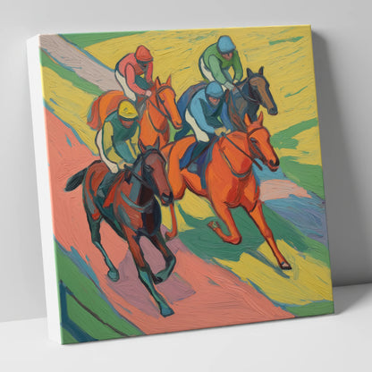 Colours of the Turf racing horse canvas wall art