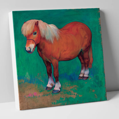 Emerald Chestnut Pony horse breed canvas wall art