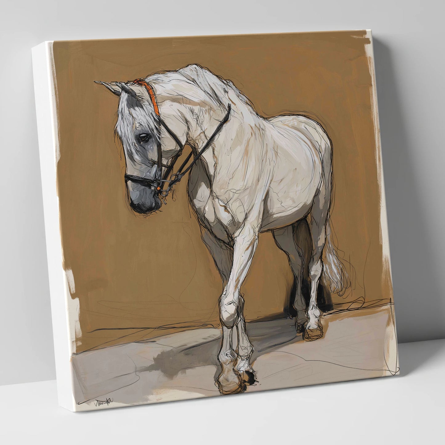 Quiet Contemplation horse portrait canvas wall art