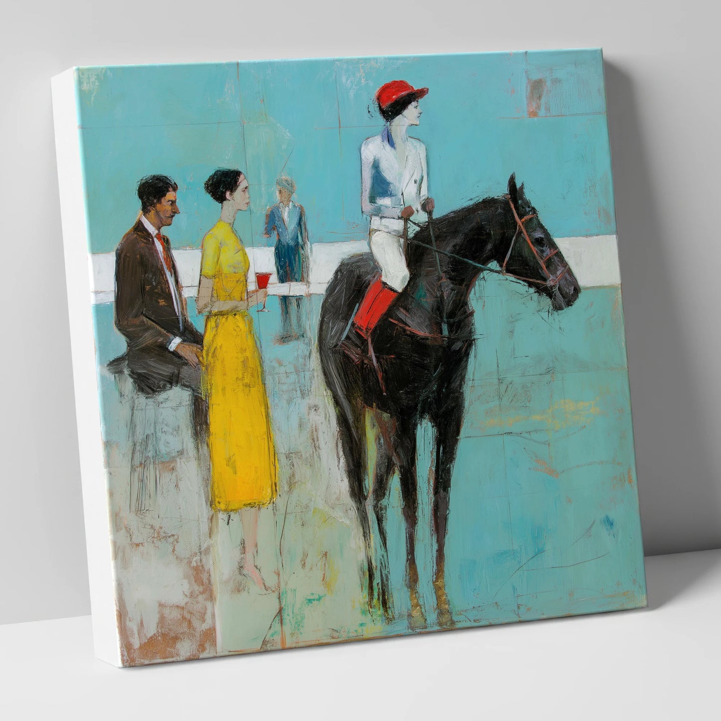 The Parade Ring racing horse canvas wall art