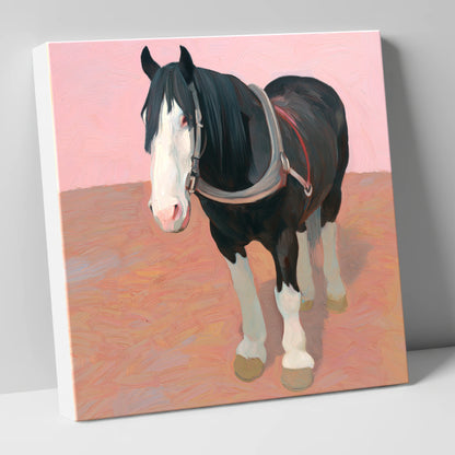 The Gentle Heavy horse breed canvas wall art