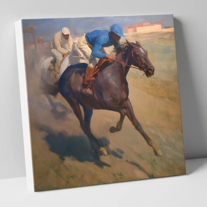 The Final Furlong racing horse canvas wall art