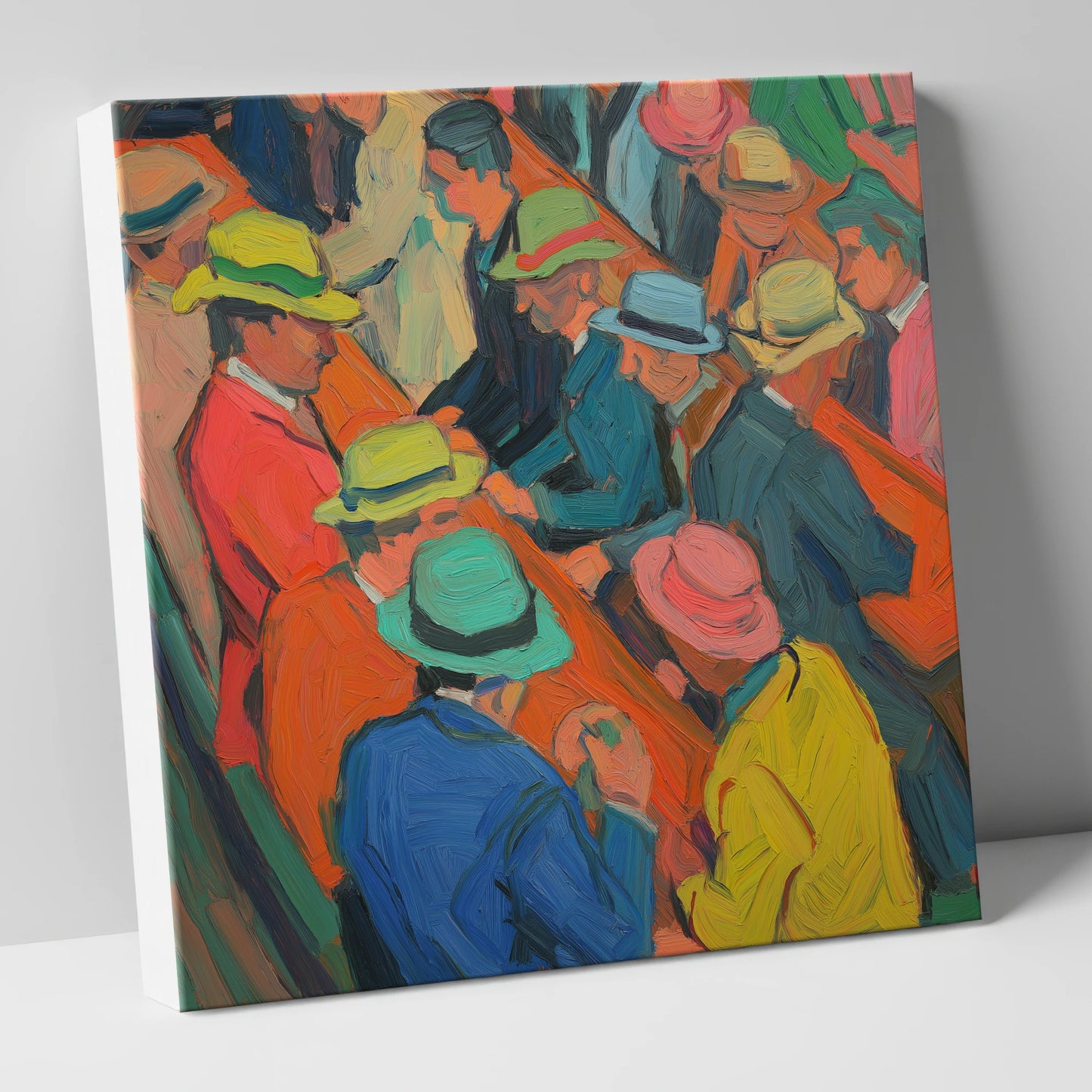 Trackside Anticipation racing horse canvas wall art
