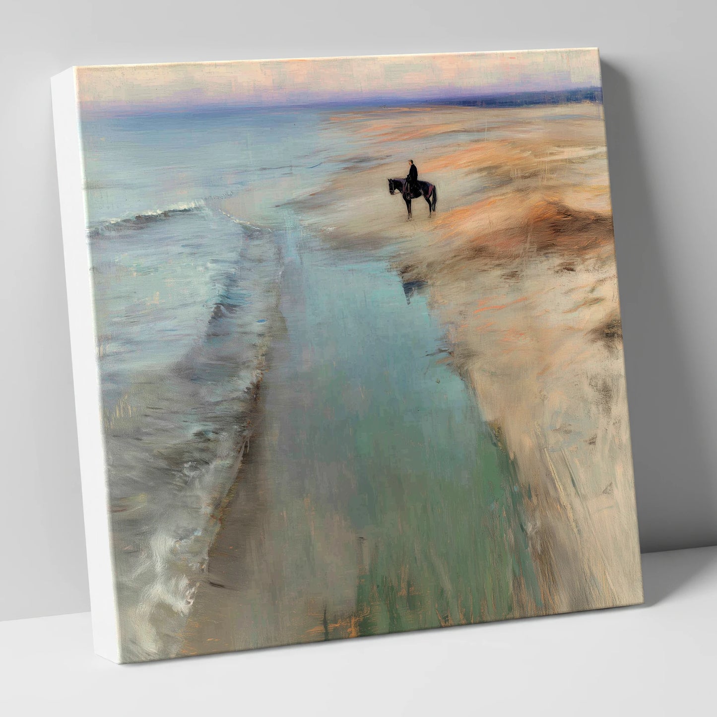 Coastal Solitude horse landscape canvas wall art