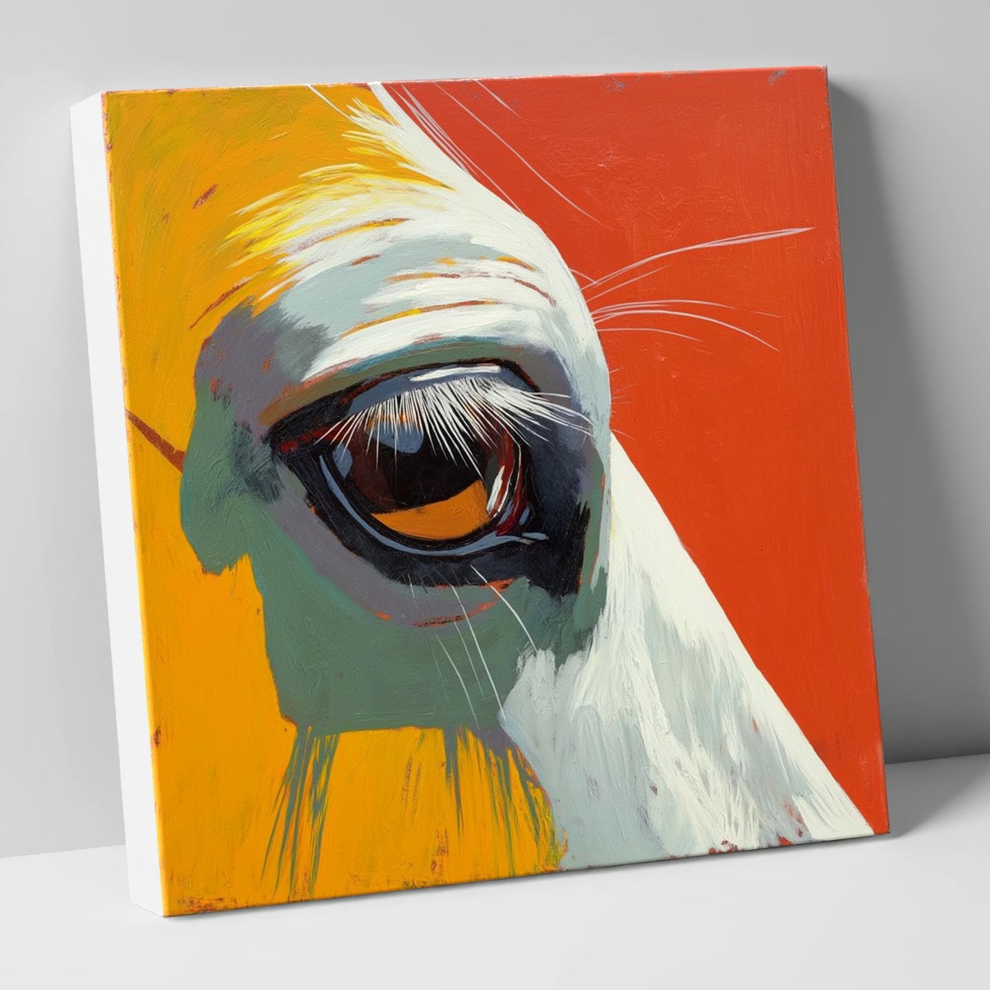 The Amber Gaze horse portrait canvas wall art