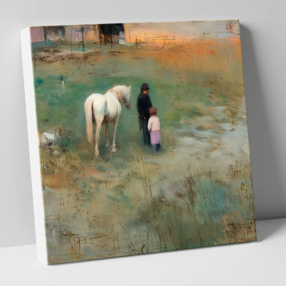 Twilight Companions horse & rider canvas wall art