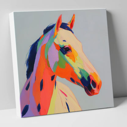 Technicolour Spirit horse breed canvas wall art