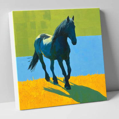 Indigo Cob in Summer Light horse breed canvas wall art