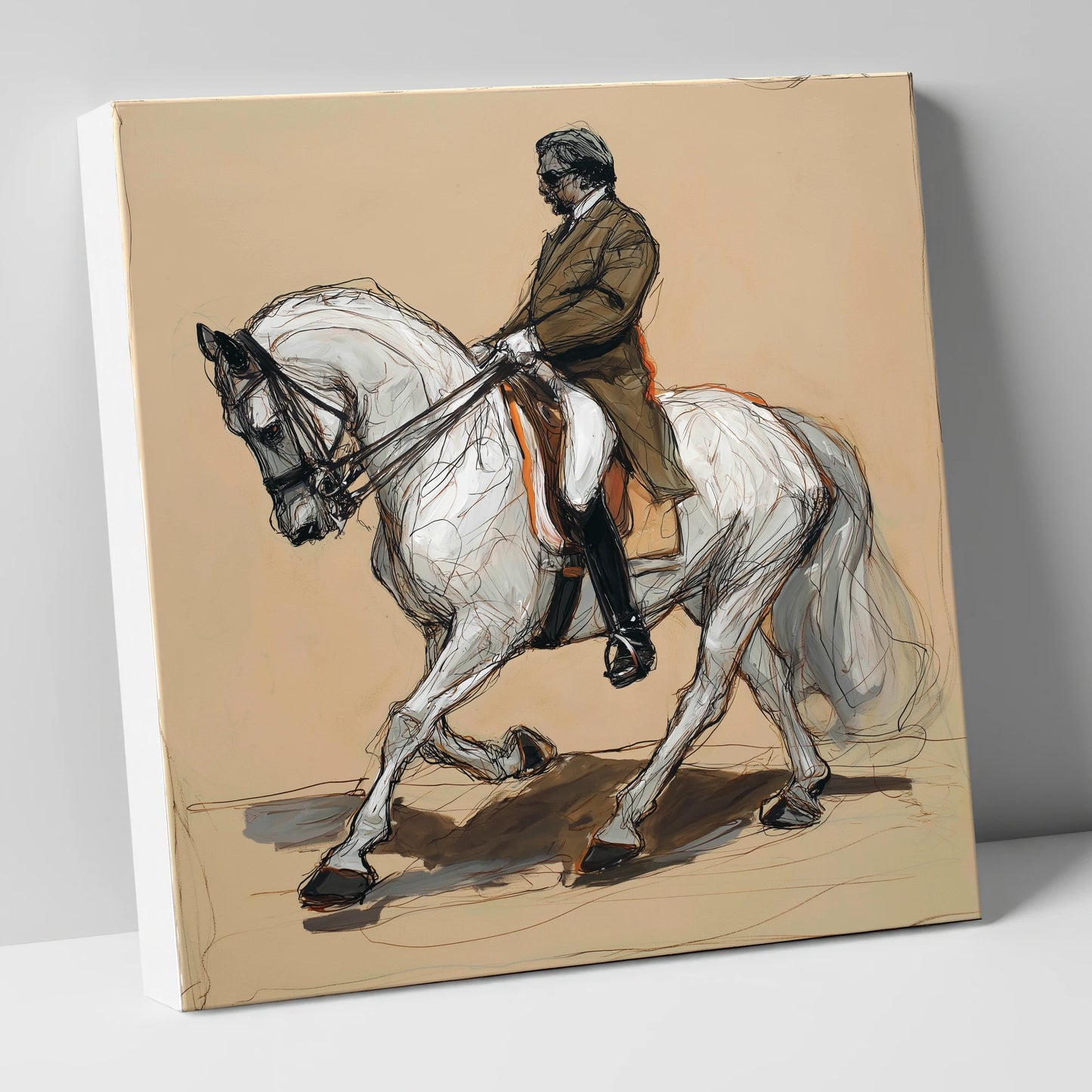 Harmonious Passage dressage horse canvas wall art