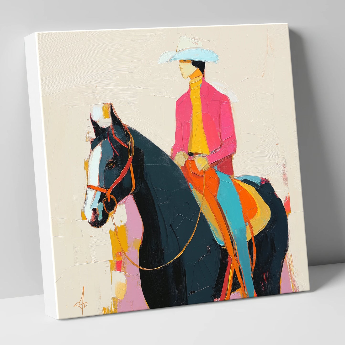Vibrant Western Spirit western horse canvas wall art