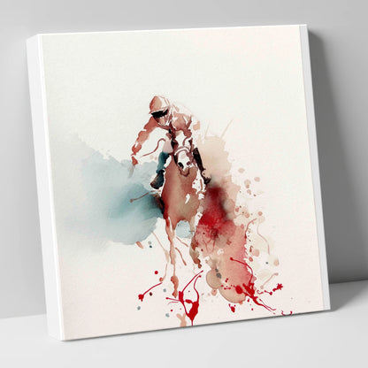 The Final Furlong racing horse canvas wall art