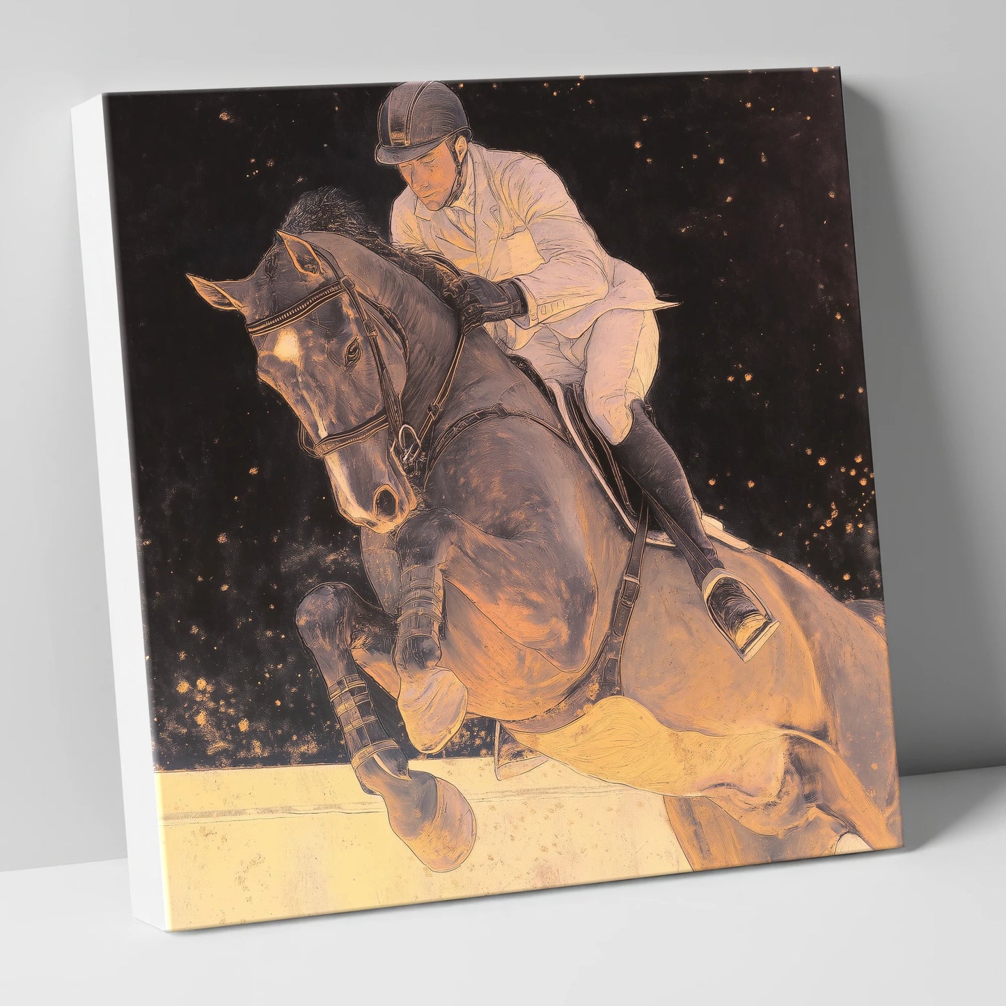 Stardust Showjumper show jumping horse canvas wall art