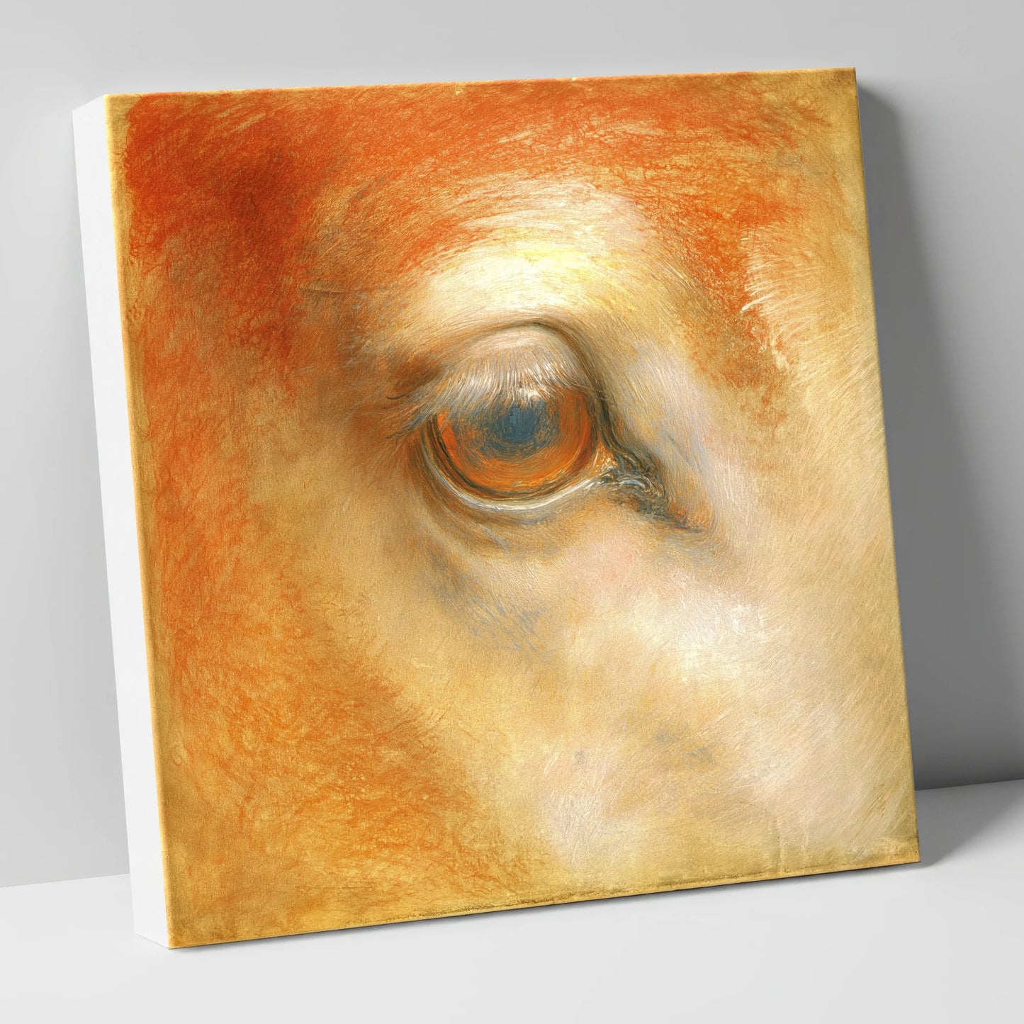 The Amber Gaze horse portrait canvas wall art