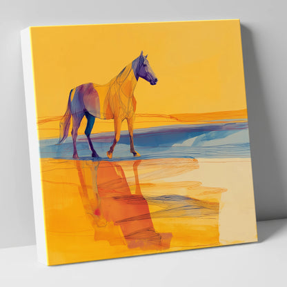 Amber Waters Stride horse landscape canvas wall art
