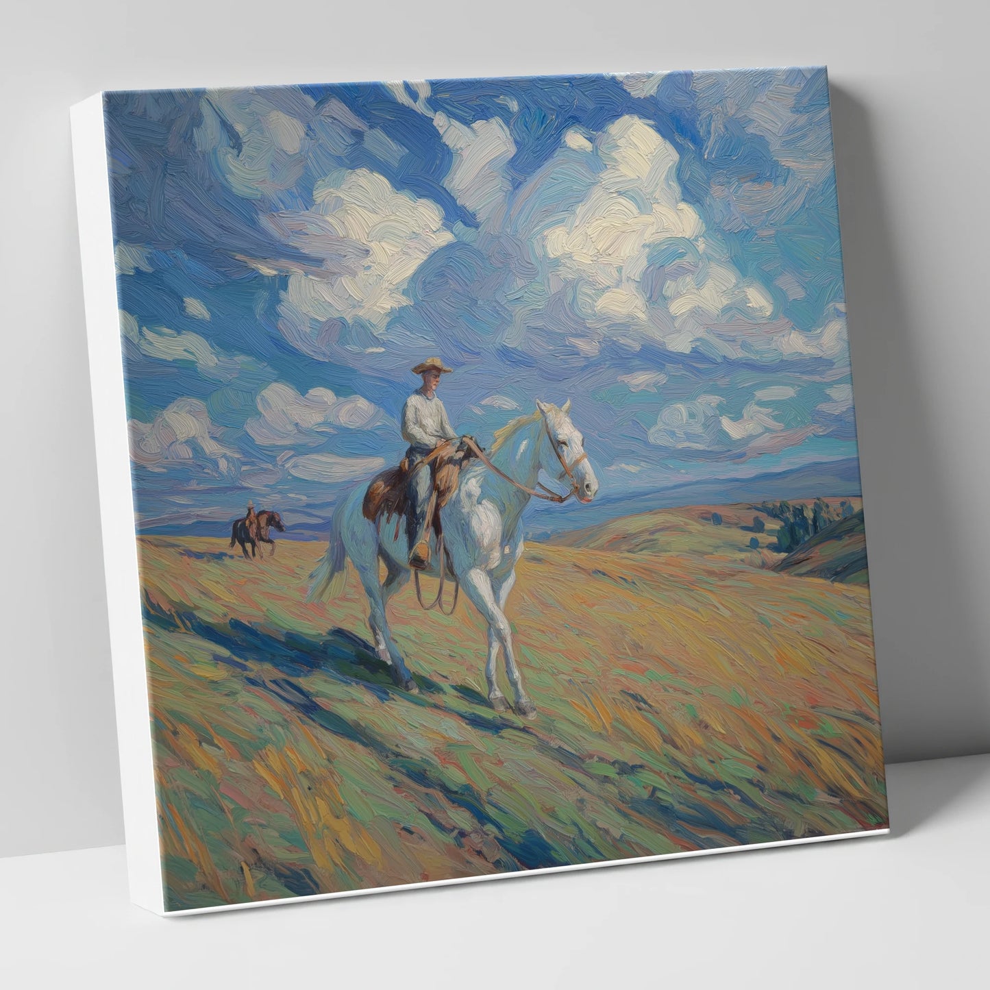 Under Western Skies western horse canvas wall art