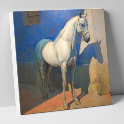 The Azure Courtyard horse breed canvas wall art