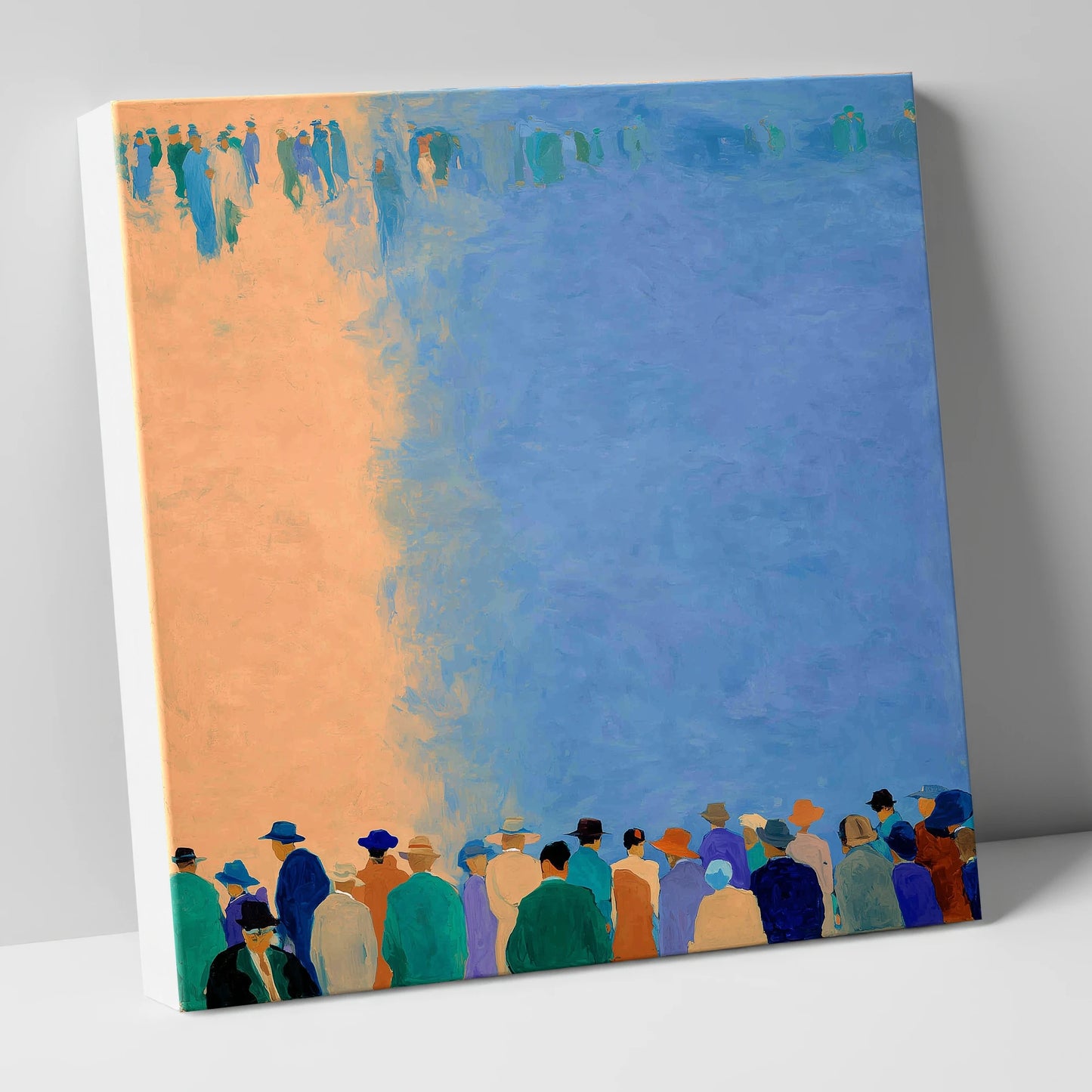 Waiting for the Field racing horse canvas wall art