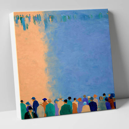 Waiting for the Field racing horse canvas wall art
