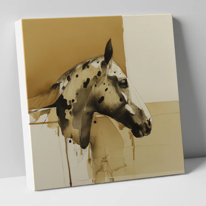 Spotted Sepia Study horse breed canvas wall art