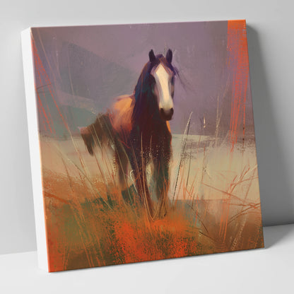 Autumn Sienna Portrait wild horses canvas wall art