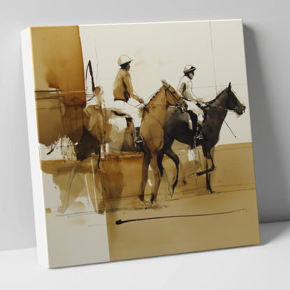 Going to Post racing horse canvas wall art