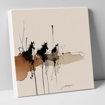 Wild Shadows wild horses canvas wall art