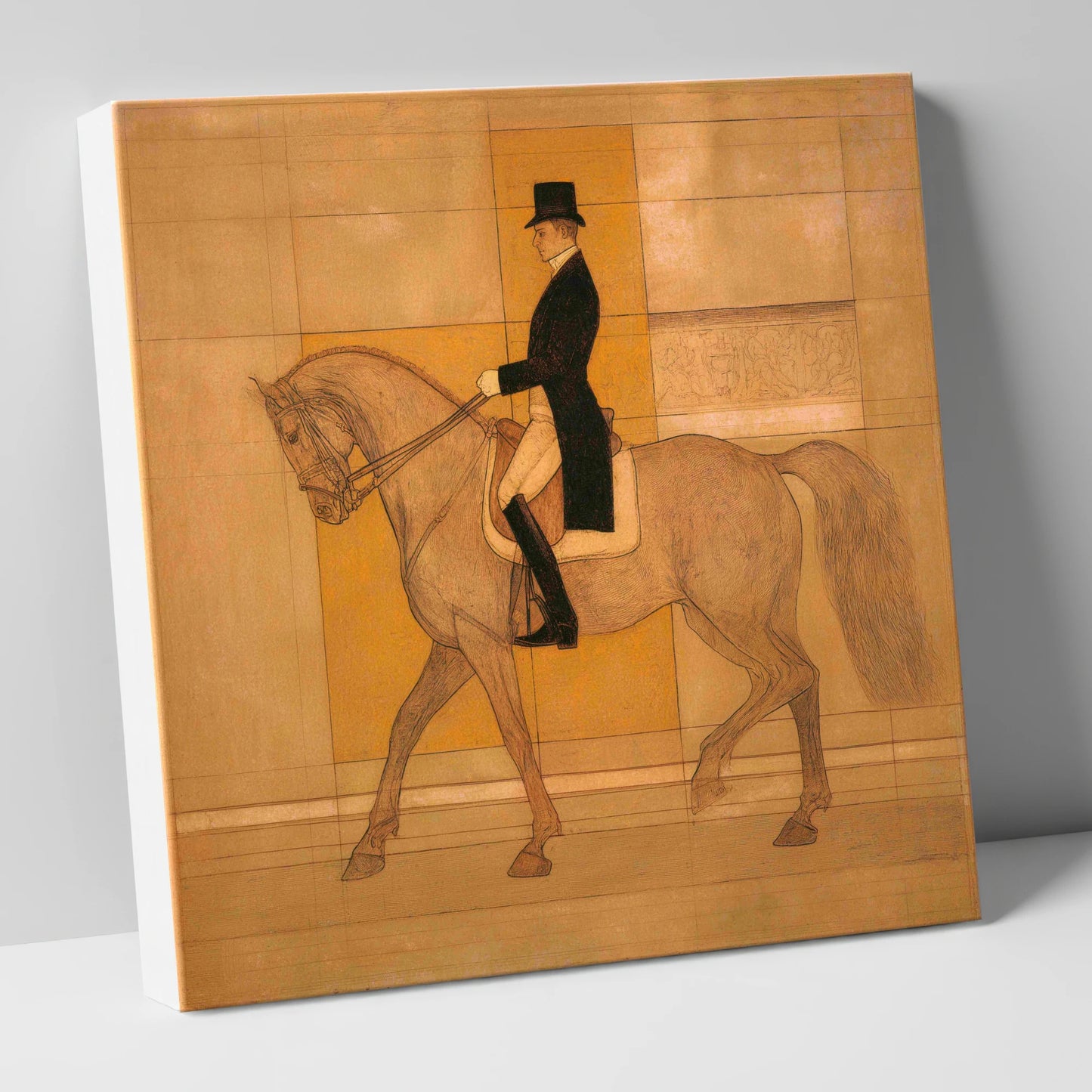 Collected Elegance dressage horse canvas wall art