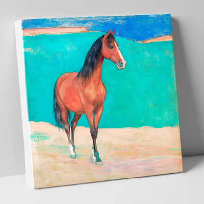 Radiant Chestnut Profile horse breed canvas wall art
