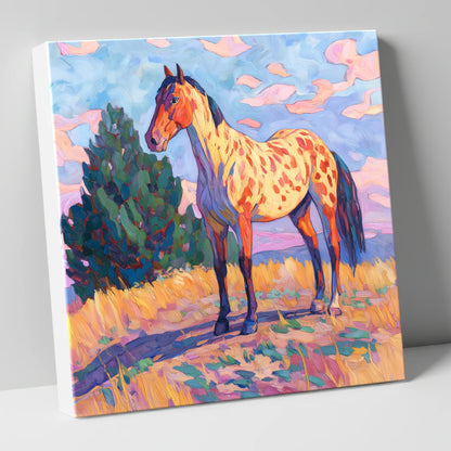Painted Prairie Appaloosa horse breed canvas wall art