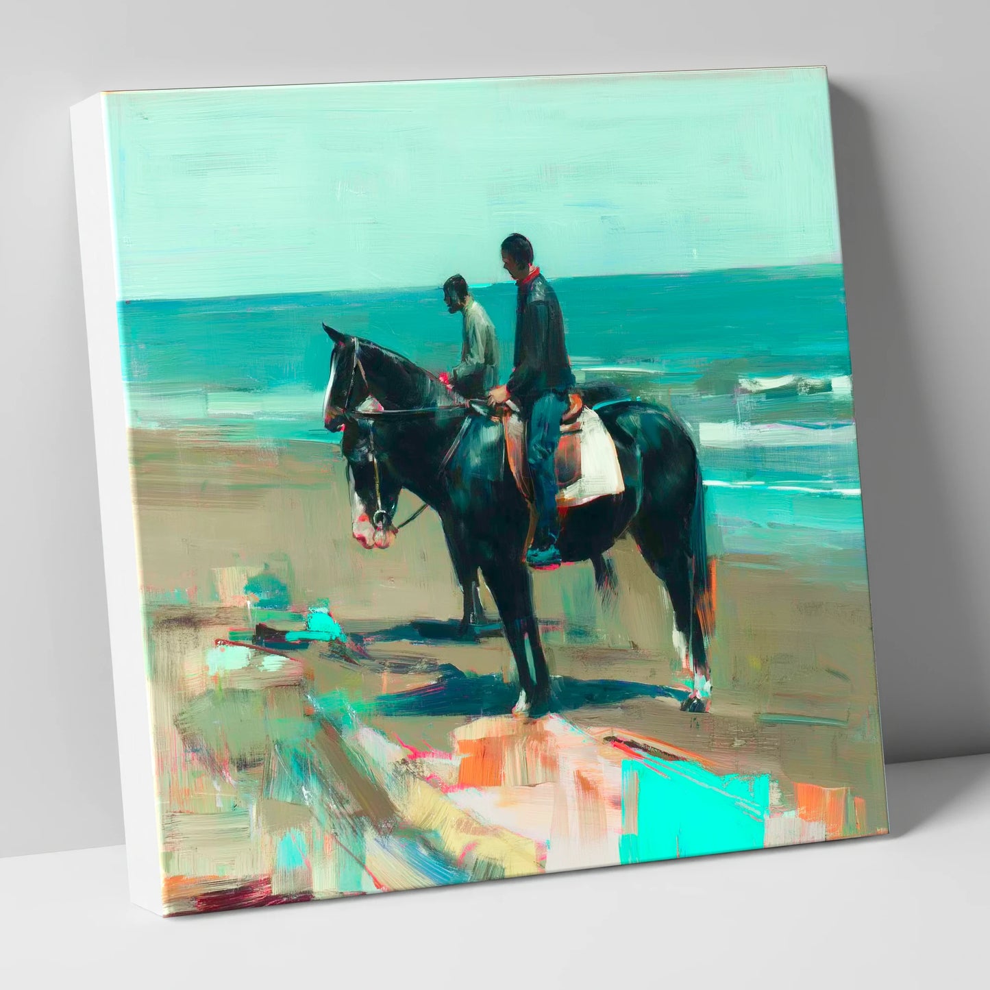 The Shoreline Hack horse landscape canvas wall art