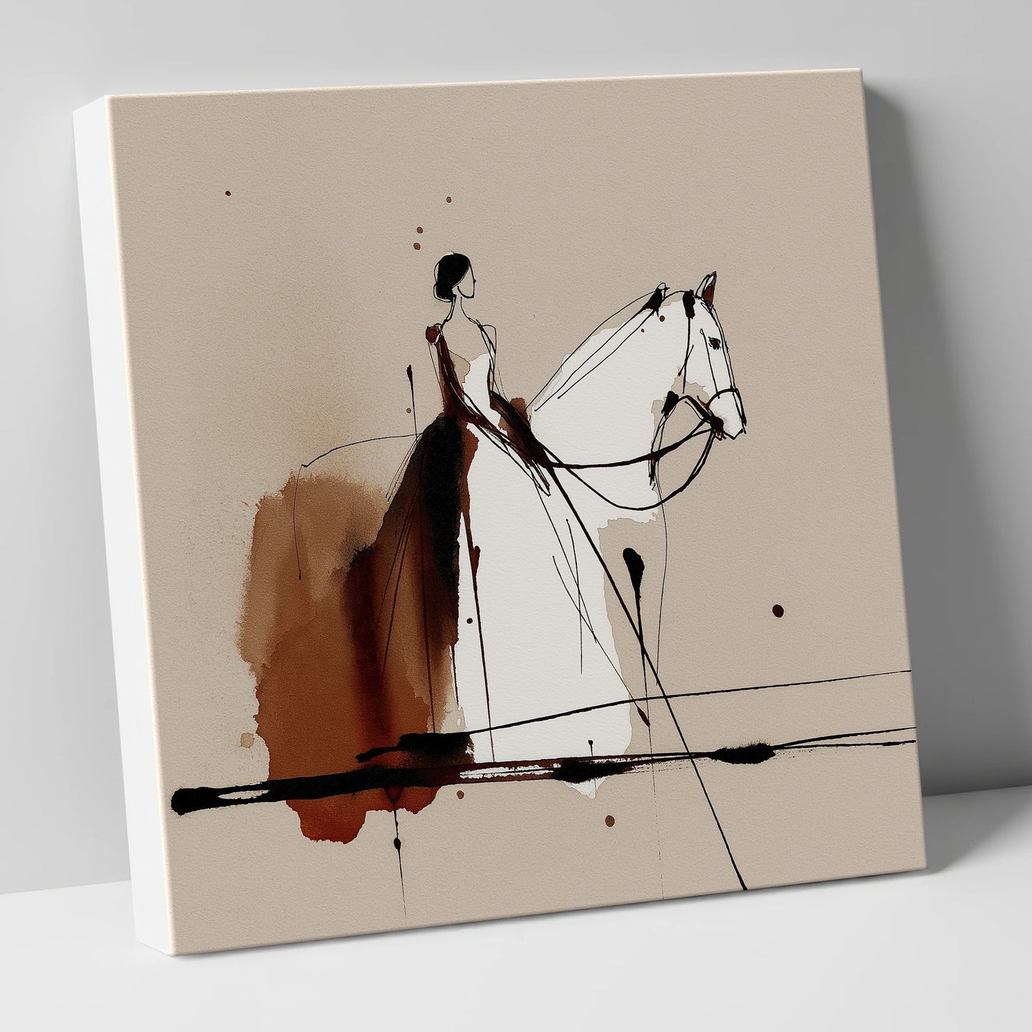 Timeless Connection horse & rider canvas wall art