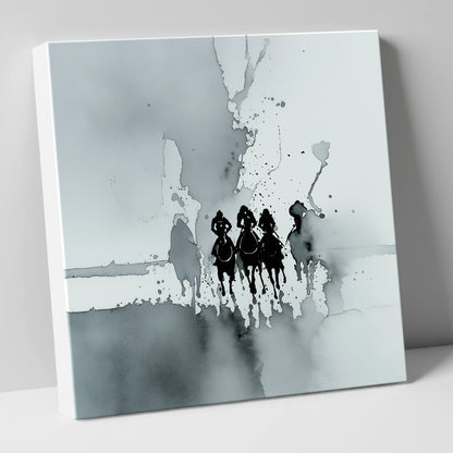 The Dawn Run racing horse canvas wall art