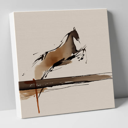 Airborne Elegance show jumping horse canvas wall art