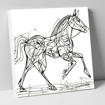 Structural Stride racing horse canvas wall art