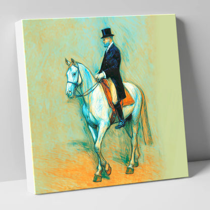 The Classical Master dressage horse canvas wall art