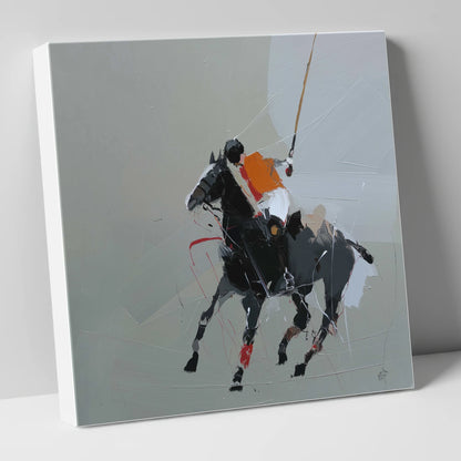 Dynamic Polo Strike polo horse canvas wall art