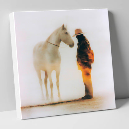 The Quiet Accord western horse canvas wall art