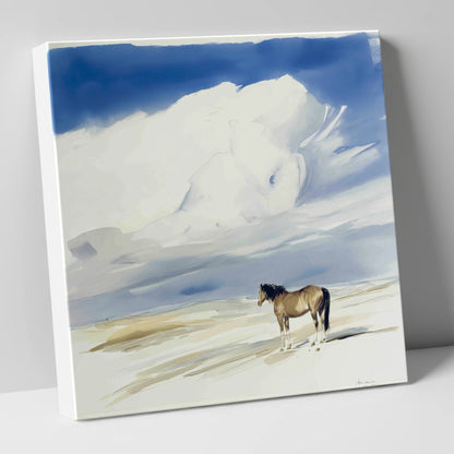 Beneath the Gathering Sky horse landscape canvas wall art