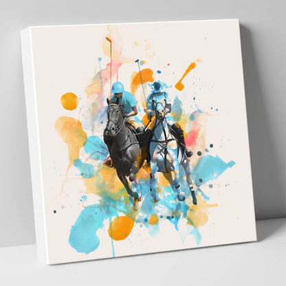 Mid-Chukka Clash polo horse canvas wall art