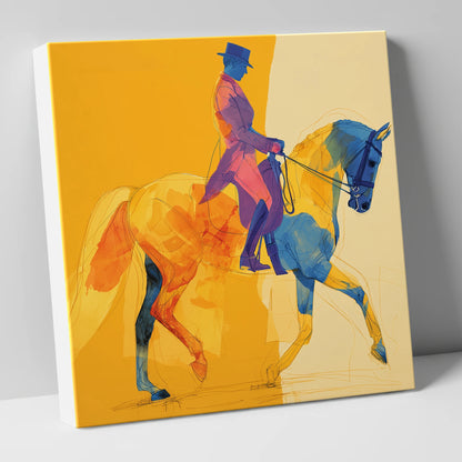 Vivid Dressage Rhythms dressage horse canvas wall art